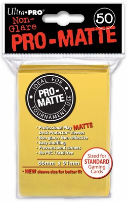 50 Deck Protector Sleeves Ultra Pro Magic PRO MATTE YELLOW GialloBustine Protettive Buste