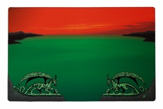 Playmat Dragon Shield Magic ARCANE DRAGONS GREEN RED ZONE Verde Rosso Tappetino 60x40