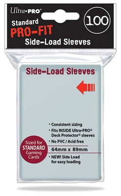 100 Bustine Protettive Ultra PRO Magic PRO FIT SIDE - LOAD Sleeves Clear Deck