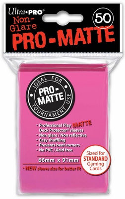 50 Deck Protector Sleeves Ultra Pro Magic PRO MATTE BRIGHT Pink Rosa splend Bustine Protettive Buste