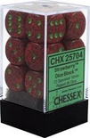 12 d6 Dice Chessex SPECKLED STRAWBERRY green Dadi 25704