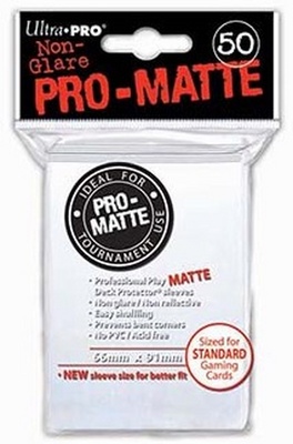 50 Deck Protector Sleeves Ultra Pro Magic PRO MATTE WHITE Bianco Bustine Protettive Buste