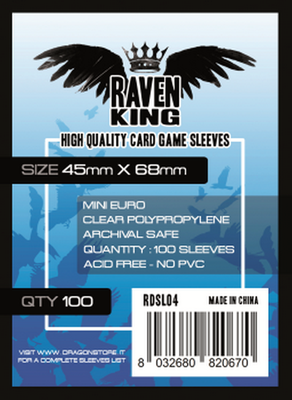 100 Sleeves Raven King 59x92 Bustine Protettive
