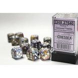 12 d6 Dice Chessex Festive CAROUSEL WHITE 27640 Dadi