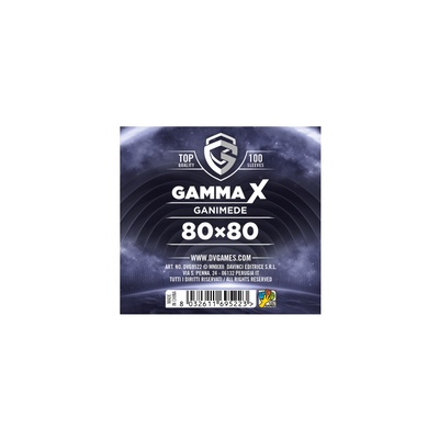 100 Sleeves Gamma X GANIMEDE 80X80 Bustine Protettive