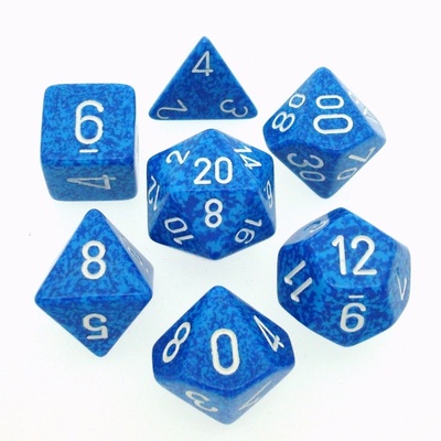 7 Dice Chessex SPECKLED ACQUA GREEN 25306 Dadi