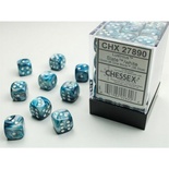 36 d6 Dice Chessex Polyedral LUSTROUS SLATE WHITE 27890 Dadi