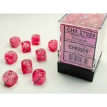 36 d6 Dice Chessex Polyedral GHOSTLY GLOW PINK 27924 Dadi