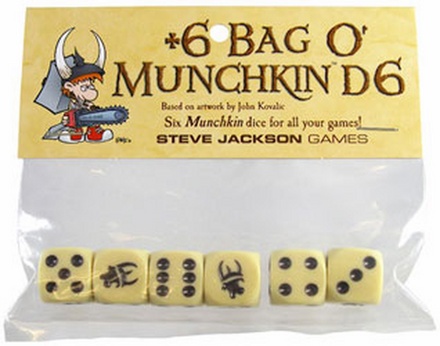 Munchkin +6 Bag of d6