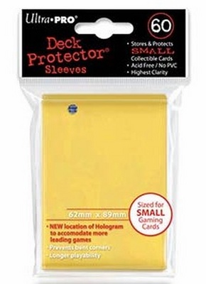 60 Deck Protector Sleeves Ultra Pro YuGiOh SMALL YELLOW Giallo Bustine Protettive Buste