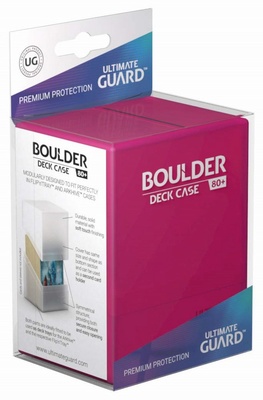 Deck Case BOULDER 80+ Ultimate Guard Magic RHODONITE  ROSA ACCESO Porta Mazzo