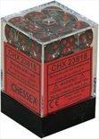 36 d6 Dice Chessex TRANSLUCENT SMOKE RED 23818 Dadi