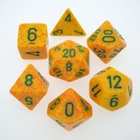 7 Dice Chessex SPECKLED LOTUS GREEN 25312 Dadi