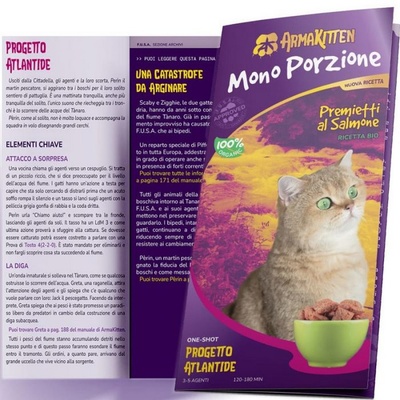 ArmaKitten MonoPorzione - Progetto Atlantide - Premietti al Salmone / Ricetta BIO