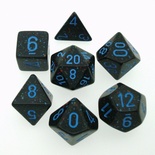 7 Dice Chessex SPECKLED BLUE STAR blue 25338 MACULATO BLU STELLE blu Dadi