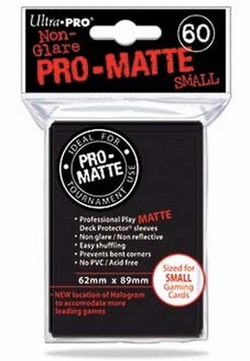 60 Deck Protector Sleeves Ultra Pro YuGiOh PRO MATTE SMALL BLACK Nero Bustine Protettive Buste