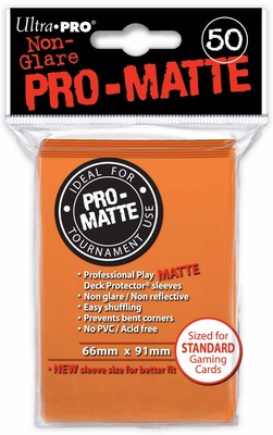 50 Deck Protector Sleeves Ultra Pro Magic PRO MATTE ORANGE Arancione Bustine Protettive Bust
