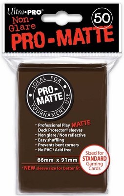 50 Deck Protector Sleeves Ultra Pro Magic PRO MATTE BROWN Marrone Bustine Protettive Buste
