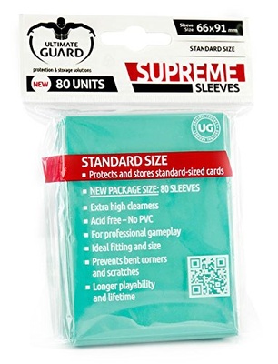 80 Supreme Sleeves Ultimate Guard Magic STANDARD TURQUOISE Bustine Protettive Turchese