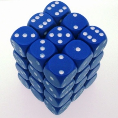 36 d6 Dice Chessex OPAQUE BLU 25806 Dadi