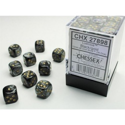 Chessex Set 36 Dadi D6 Opachi 12mm - Rossi E Neri Per Giochi Da Tavolo