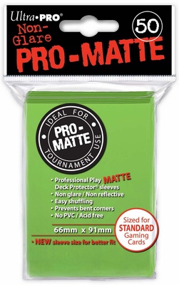 50 Deck Protector Sleeves Ultra Pro Magic PRO MATTE LIME GREEN Verde limone Bustine Protettive Buste