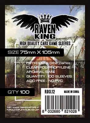 100 Sleeves Raven King 75x105 Bustine Protettive