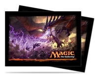 80 Deck Protector Sleeves Ultra Pro Magic DRAGONS OF TARKIR V1 KEY ART Bustine Protettive Buste
