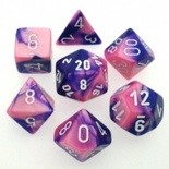 7 Die Set Chessex GEMINI PINK PURPLE Dice ROSA VIOLA Dadi Dado 26455