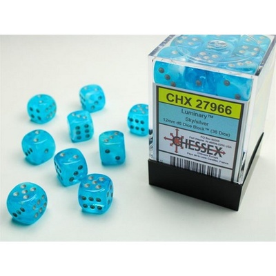 36 d6 Dice Chessex Polyedral LUMINARY SKY 27966  Dadi