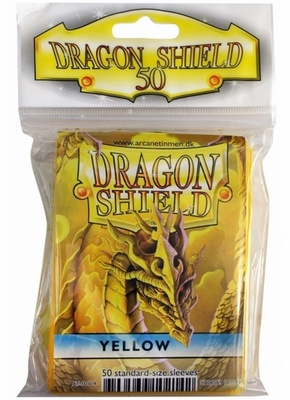 50 Deck Protector Sleeves Dragon Shield Magic STANDARD Yellow Giallo Bustine Protettive Buste