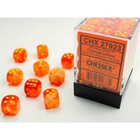 36 d6 Dice Set Chessex Polyedral GHOSTLY GLOW ORANGE/YELLOW 27923 ARANCIO GIALLO Dadi Dado
