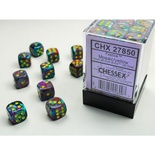 36 d6 Dice Chessex Polyedral FESTIVE MOSAIC yellow 27850 Dadi Multicolore