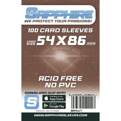 100 Sleeves Sapphire NUT 54X86 Bustine Protettive x Giochi da Tavolo