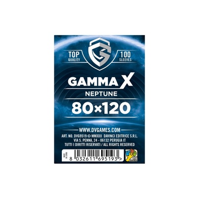 100 Sleeves Gamma X NEPTUNE 80X120  Bustine Protettive