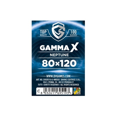 100 Sleeves Gamma X NEPTUNE 80X120 Bustine Protettive