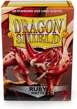 100 Sleeves Dragon Shield Standard MATTE RUBY Bustine Protettive Rubino