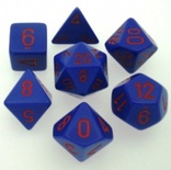7 Die Set Chessex OPAQUE PURPLE red Dice OPACO VIOLA rosso Dadi Dado