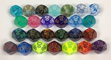 d10 d100% Dice Chessex Colore Casuale Opaco