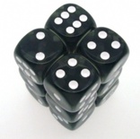 12 d6 Dice Chessex TRANSLUCENT SMOKE WHITE 23608 Dadi