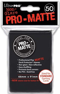 50 Deck Protector Sleeves Ultra Pro Magic PRO MATTE BLACK Nero Bustine Protettive Buste