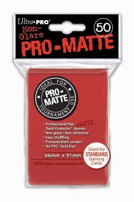 50 Deck Protector Sleeves Ultra Pro Magic PRO MATTE RED Rosso Bustine Protettive Buste