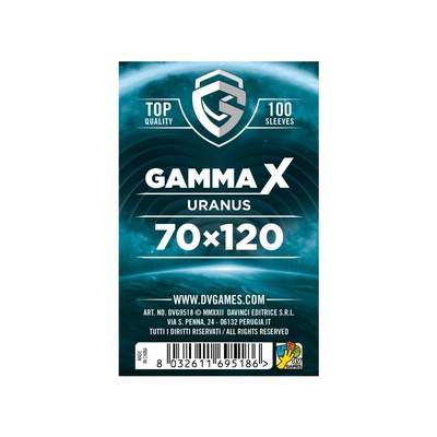 100 Sleeves Gamma X URANUS 70X120 Bustine Protettive