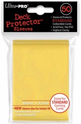 50 Deck Protector Sleeves Ultra Pro Magic STANDARD YELLOW Giallo Bustine Protettive