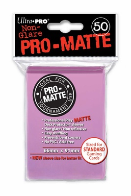 50 Deck Protector Sleeves Ultra Pro Magic PRO MATTE PINK Rosa Bustine Protettive Buste