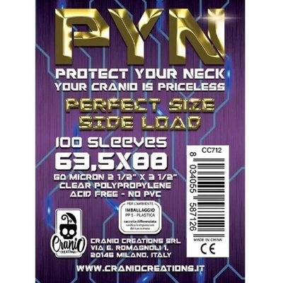 100 Sleeves PYN 63,5x88 Perfect Size Side Load Bustine Protettive