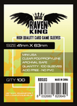 100 Sleeves RAVEN KING 41x63 Bustine Protettive Mini USA
