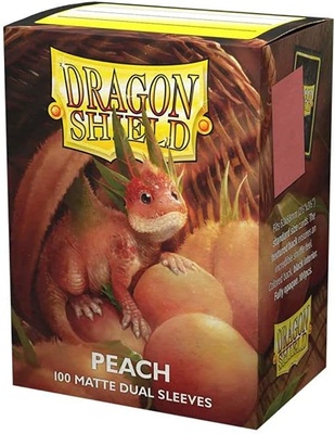 100 Sleeves Dragon Shield Standard MATTE DUAL PEACH Bustine Protettive