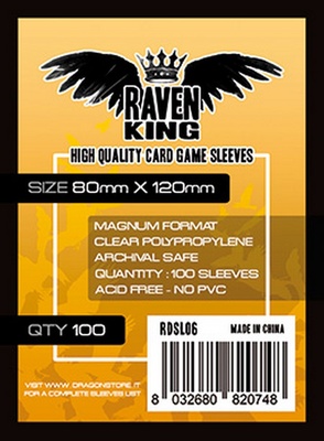 100 Sleeves Raven King 80x120 Bustine Protettive
