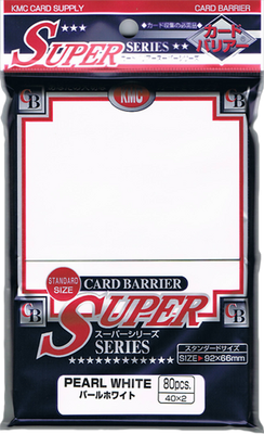 80 Card Barrier Kmc Magic SUPER SERIES PEARL WHITE Bianco Bustine Protettive Buste 66x91